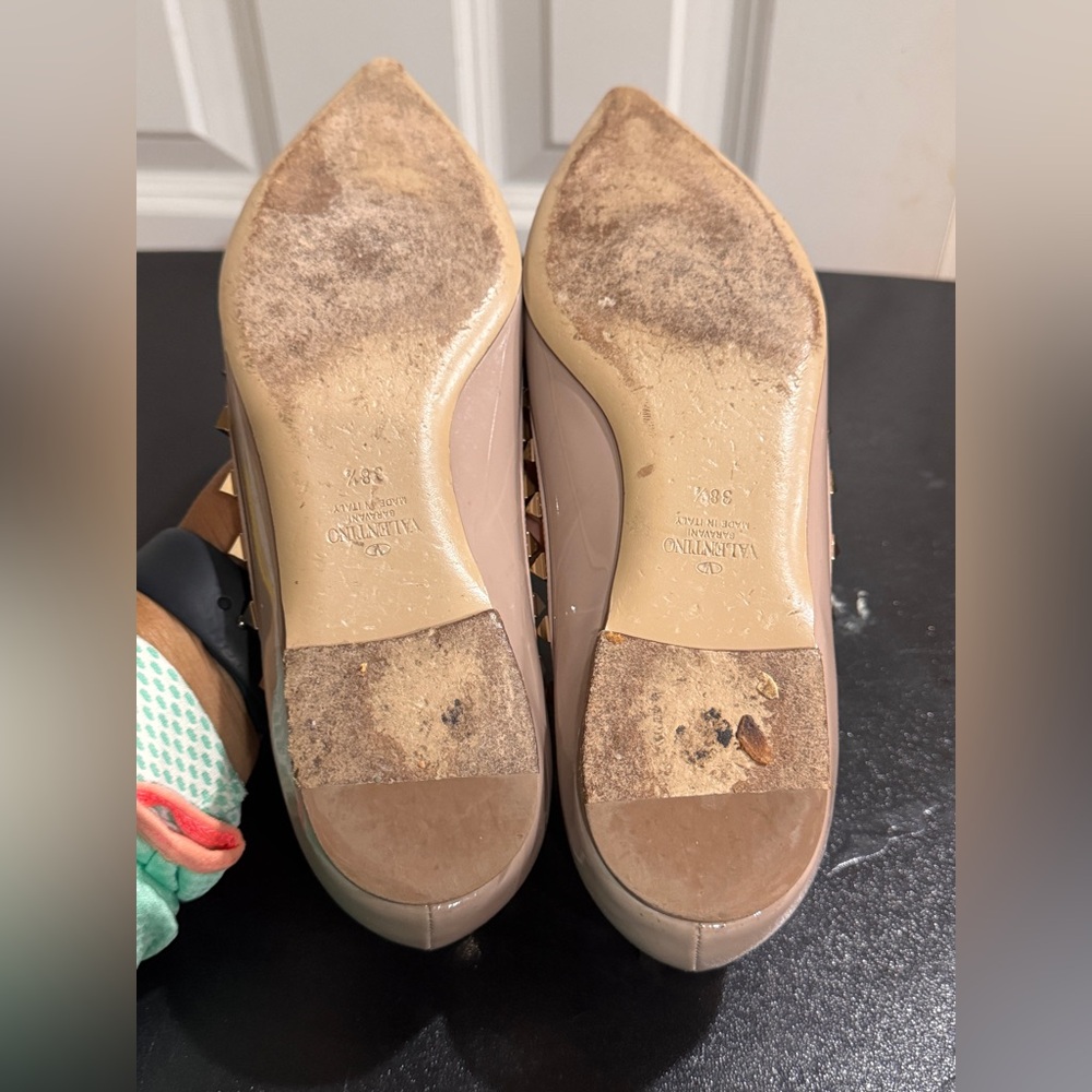 Valentino Garavani Poudre Studded  ballet Flats 38.5/ 8.5 made in Italy - Picture 7 of 10